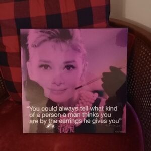 Audrey Hepburn quote wall hanging